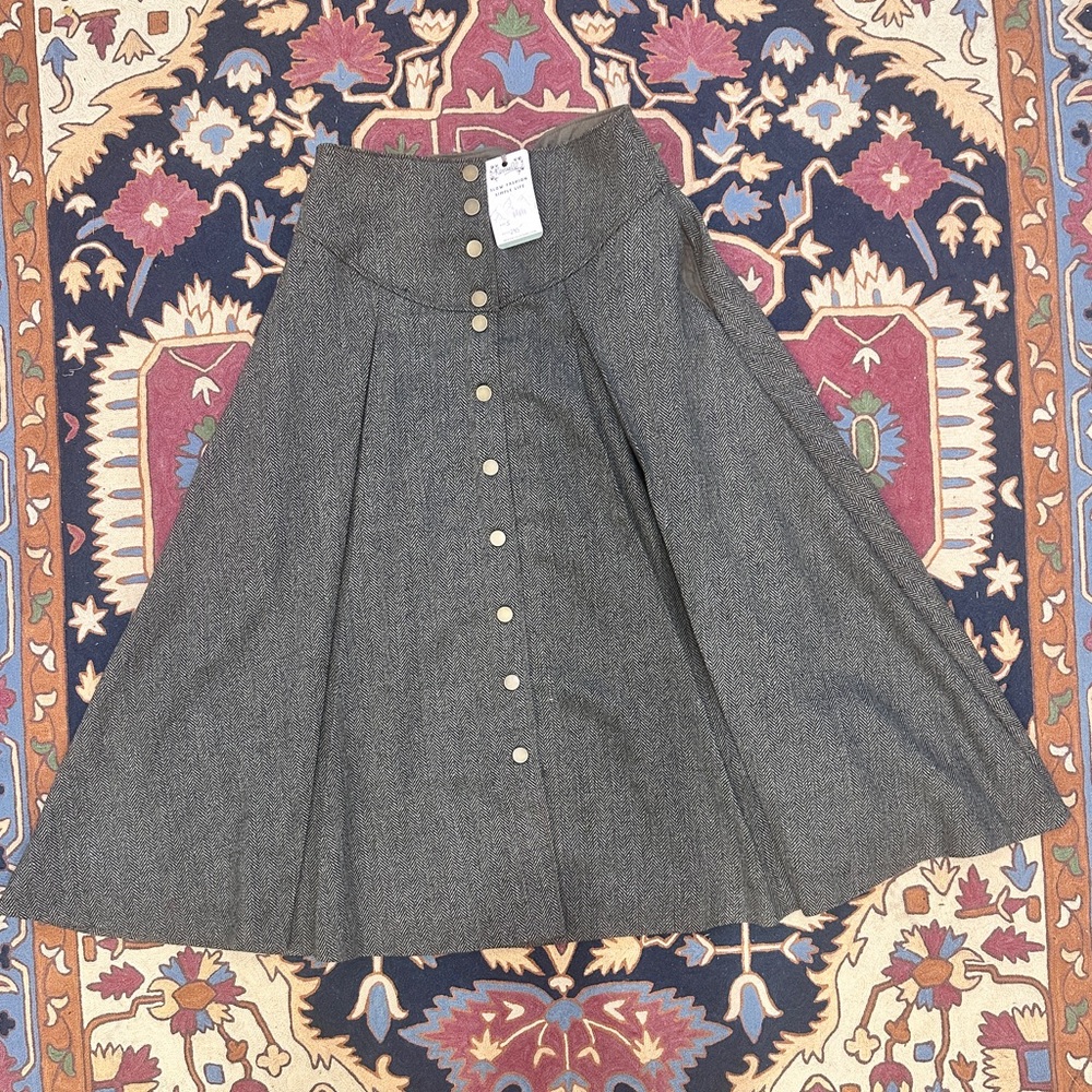 NWT- Wool Button-Front Women's Riding Skirt - Picture 3 of 8